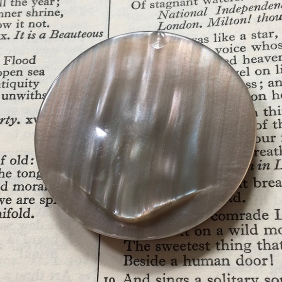 7 Vintage Coat Buttons Grey Iridescent Faux Abalone Acrylic Resin - Picture 6 of 9